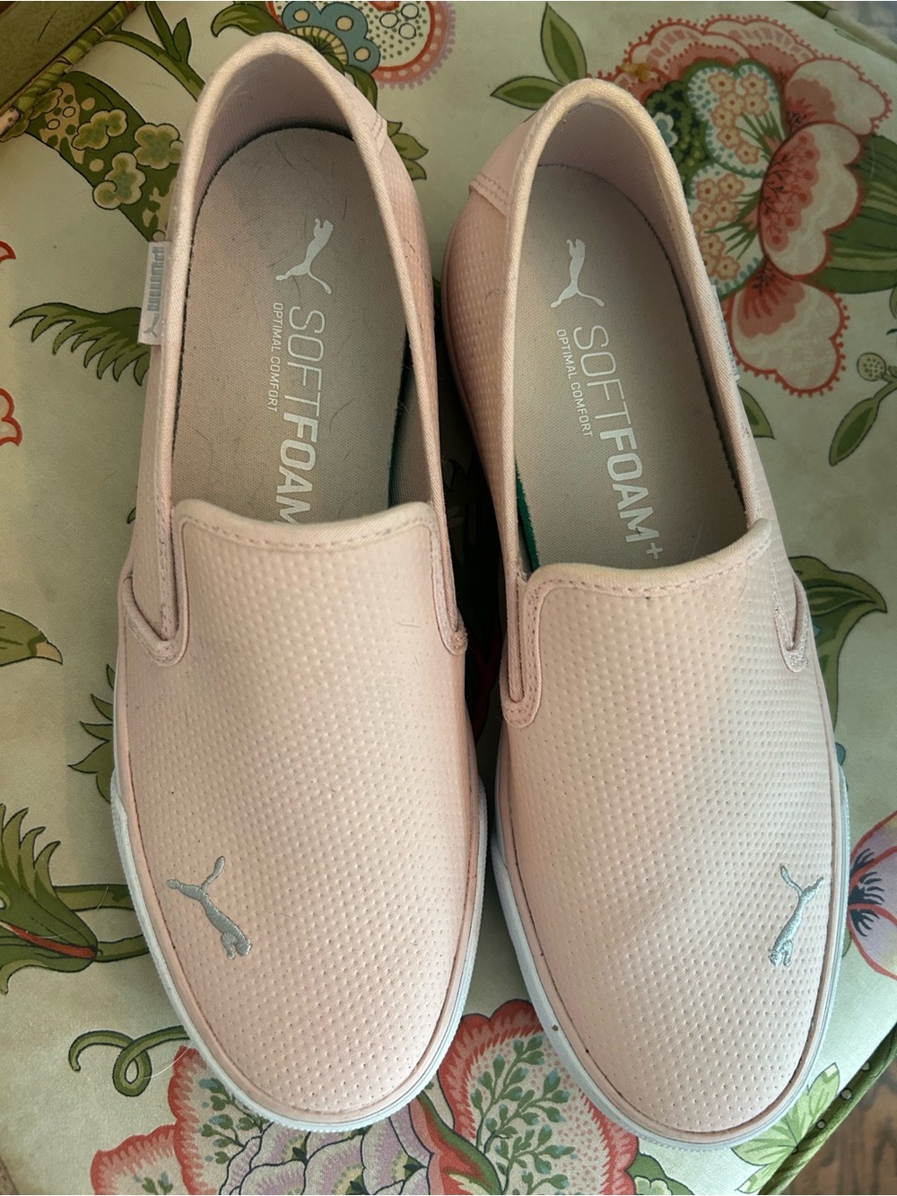 Puma SoftFoam+ Slip-On Loafers in Light Pink